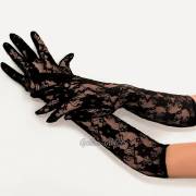 Длинные кружевные перчатки